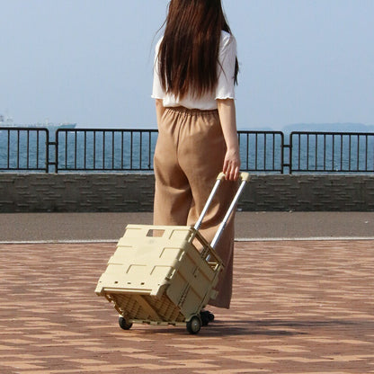 キャリーカート軽量折りたたみ買い物コンテナキャリーアウトドア2輪コンパクトキャリーボックスショッピングカート買い物用折り畳み輪軽いコロコロミニアウトドアワゴン頑丈折り畳み式旅行超コンパクトキャンプコンテナキャリーコンテナカート