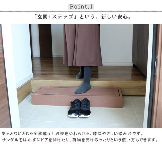 人工木ウッドデッキecomoku（エコモク）ステップ2台セット