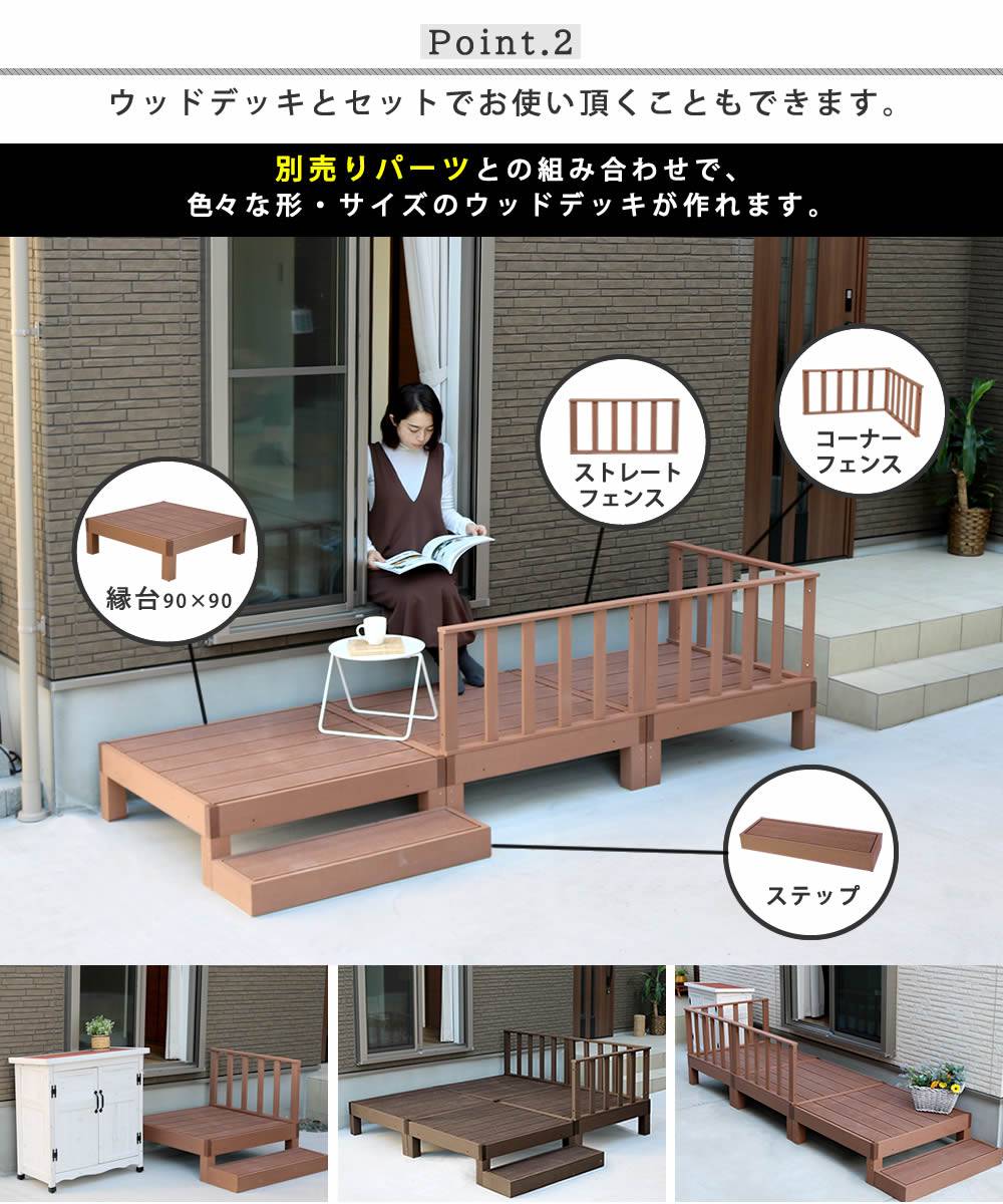 人工木ウッドデッキecomoku（エコモク）ステップ