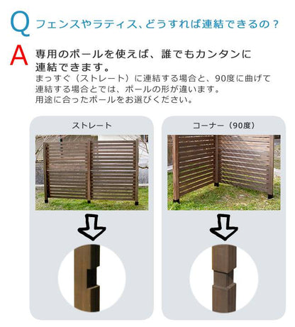 ウッドフェンス用ポール950ロータイプ単品販売フェンス木製フェンスピケフェンス天然木製ガーデンフェンスガーデニング枠柵仕切り目隠し境目クラシカルアンティークトレリスベランダつる薔薇バラ朝顔園芸ラティス