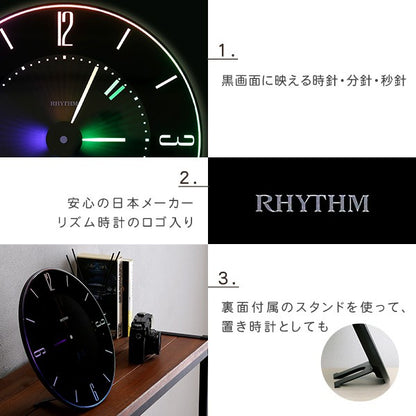 掛け時計デジタル時計カラーグラデーション明るさ2段階調整時計かっこいい電波時計キッズ子供壁掛けライト光るおしゃれリビング家族プレゼント贈り物ギフト男の子