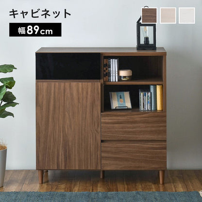 キャビネットリビング木製収納安い大容量扉付きロータイプ薄型スリム幅90アンティークおしゃれ北欧モダンリビングボードサイドボード