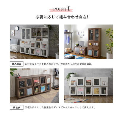キャビネットおしゃれ白北欧収納北欧モダンカントリー調サイドボードリビングナチュラル120キッチン木製ガラスホワイト