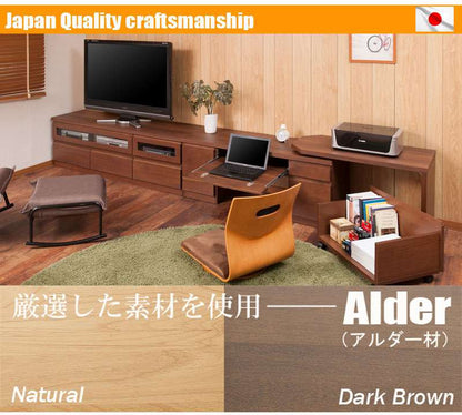 テレビ台ローボードおしゃれTV台完成品日本製150収納回転キャスターテレビボード木製42型扉収納付き引き出し木目調