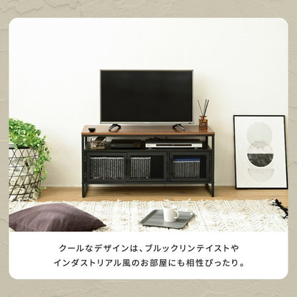 テレビボードハイタイプテレビ台収納多いローボード100cmテレビラックリビングボード脚付きアイアン鉄鉄脚鉄製シンプル一人暮らし男前