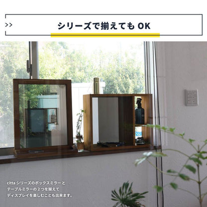ラック棚卓上完成品木製スリム収納薄型ミニ玄関小物幅45ディスプレイ小さいデスク上リビング小型机上オープンラックおしゃれ鏡付きコンパクトウッド北欧木目調観葉植物プランターミラー鏡