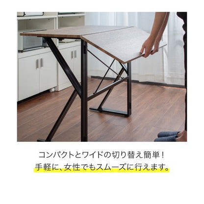 ダイニングセット折りたたみダイニングテーブルチェア2点セット2人用幅90バタフライテーブルスツールダークブラウンブラック木製スチール