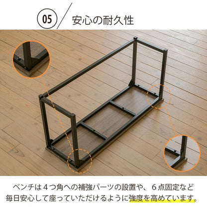 食卓テーブルセット4点折りたたみテレワークデスク兼用ダイニングテーブルコンパクトスツールベンチ付き90幅